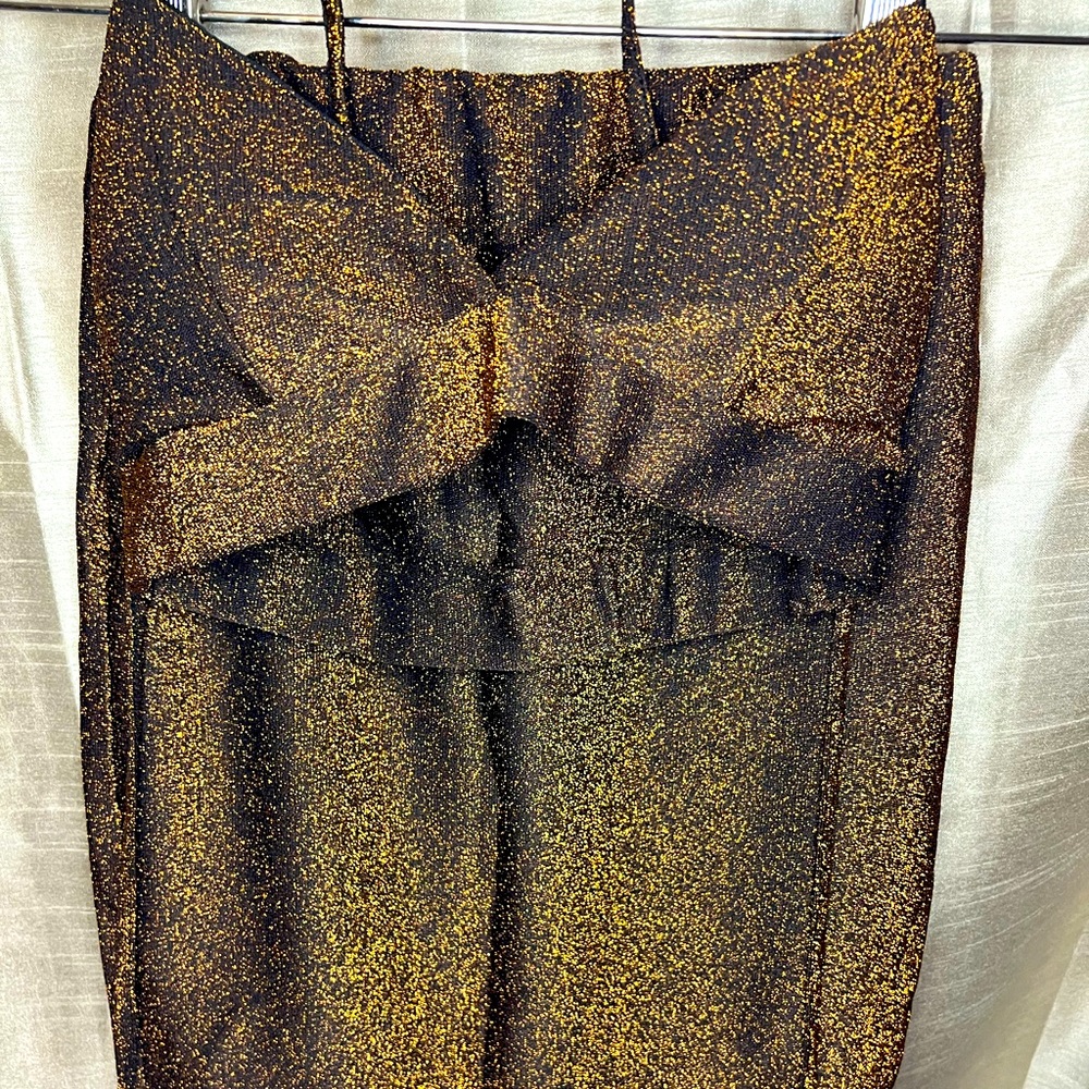 2 Piece Bralette and Skirt Set, Bronze color, Size Medium, NWOT